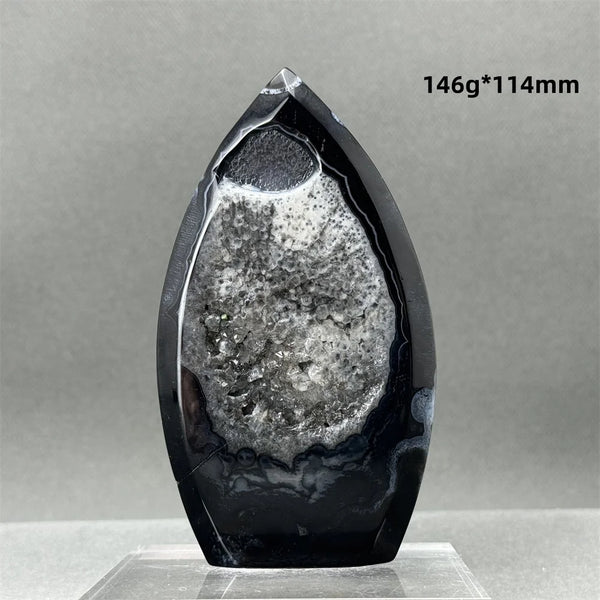 Black Agate Geode Torch-ToShay.org