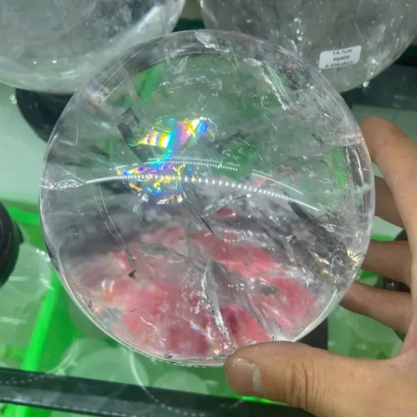 Clear Rainbow Aura Crystal Ball-ToShay.org