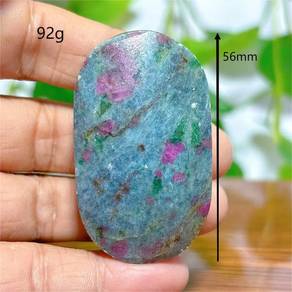 Red Ruby Zoisite Palm Stone-ToShay.org