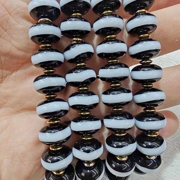Black White Agate Bracelet-ToShay.org