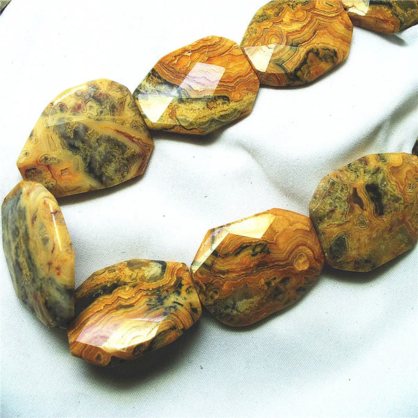 Yellow Crazy Agate Beads-ToShay.org
