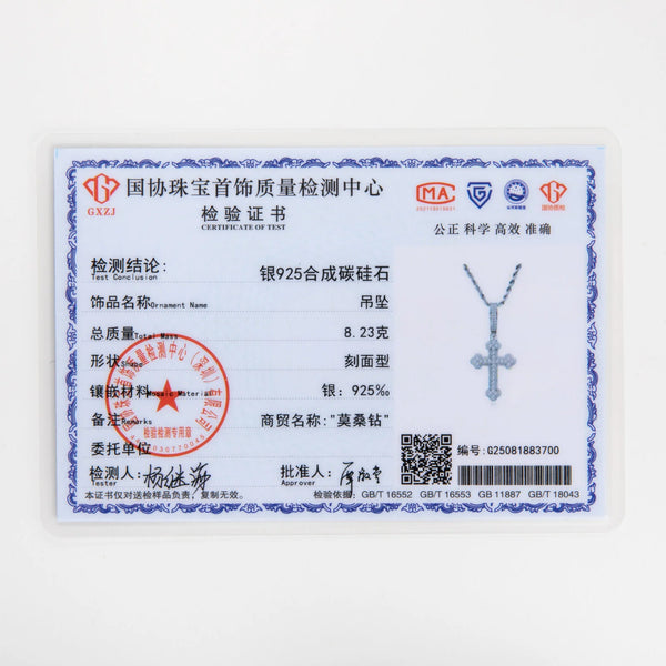 Silver Crystal Cross Pendant-ToShay.org