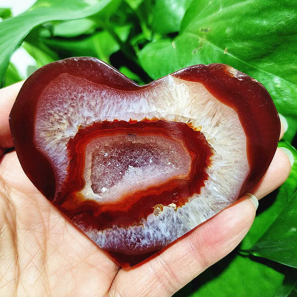 Red Agate Geode Heart-ToShay.org