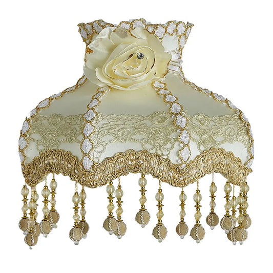Beaded Lace Lamp Shade-ToShay.org