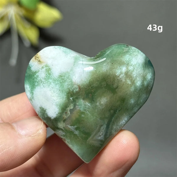 Green Cherry Agate Heart-ToShay.org