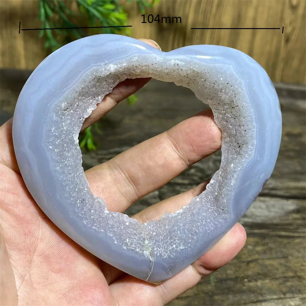 Grey Druzy Agate Heart-ToShay.org