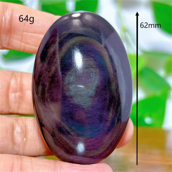 Rainbow Obsidian Palm Stones-ToShay.org