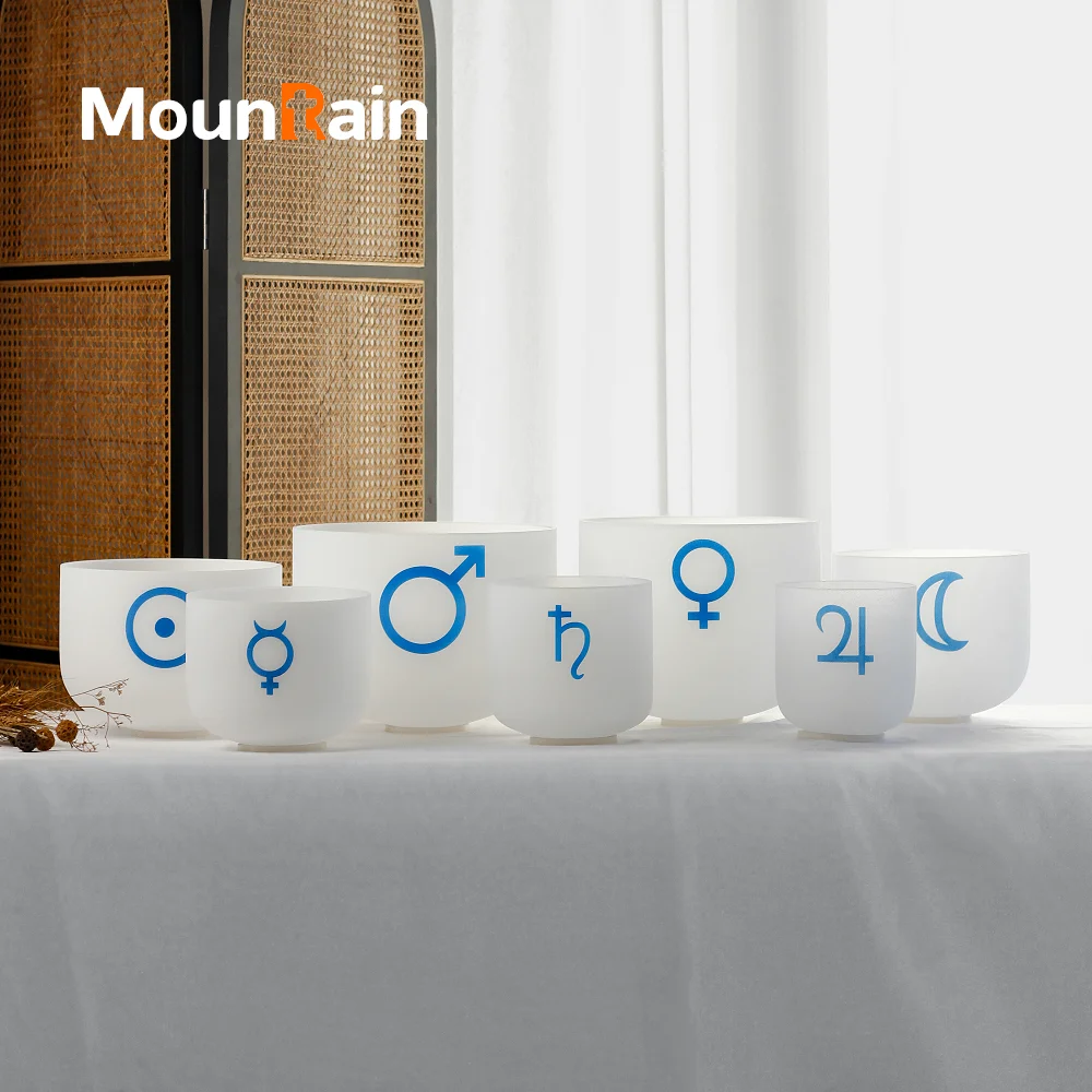 White Frosted Crystal Singing Bowls-ToShay.org