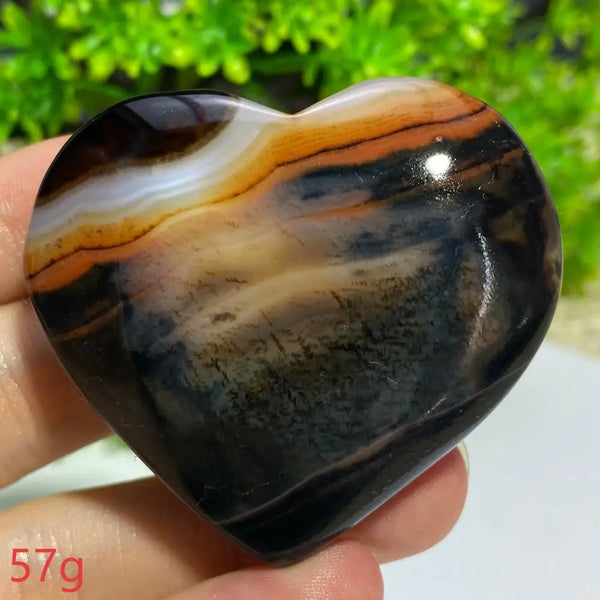 Black Agate Geode Heart-ToShay.org