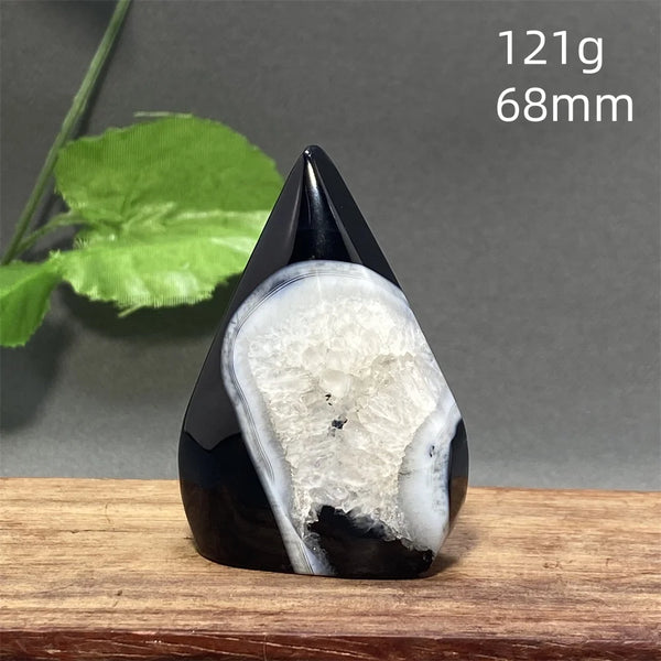 Black Striped Agate Flame-ToShay.org