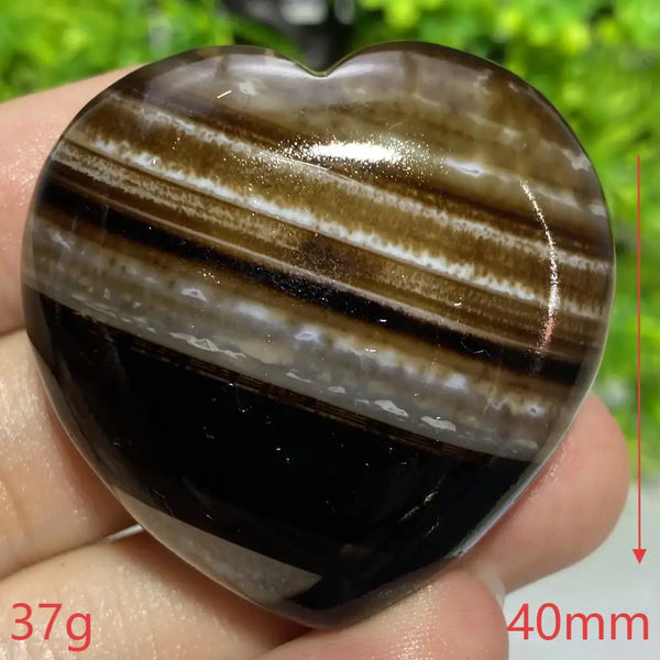 Black Agate Geode Heart-ToShay.org