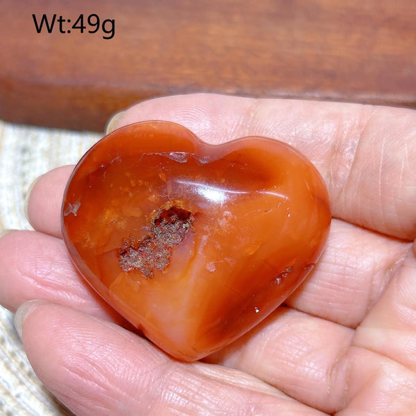 Orange Carnelian Druzy Heart-ToShay.org