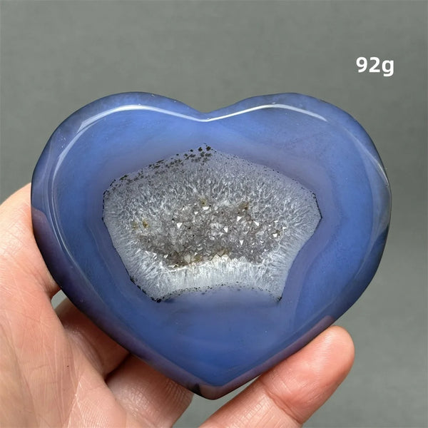 Blue Agate Geode Heart-ToShay.org