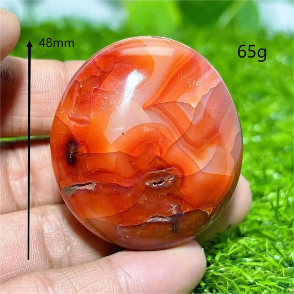 Orange Carnelian Palm Stone-ToShay.org