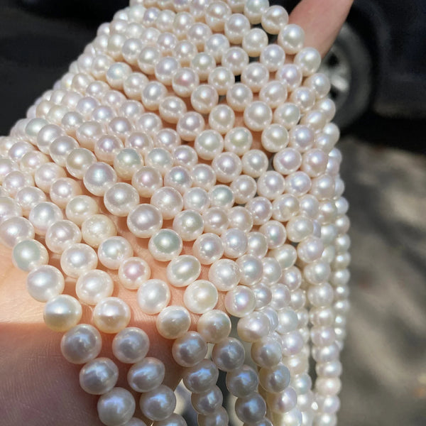 White Freshwater Pearl Beads-ToShay.org