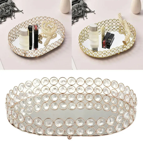 Crystal Bead Mirror Tray-ToShay.org