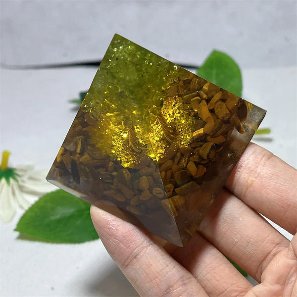 Yellow Tiger Eye Pyramid Tree-ToShay.org