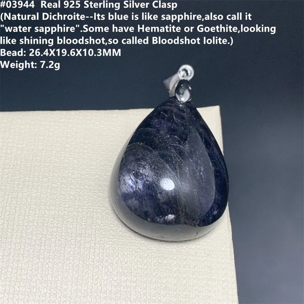 Red Blue Cordierite Pendants-ToShay.org