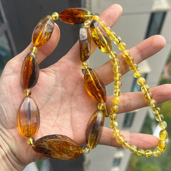 Yellow Amber Necklace-ToShay.org