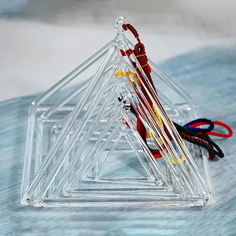 Clear Crystal Singing Pyramid-ToShay.org