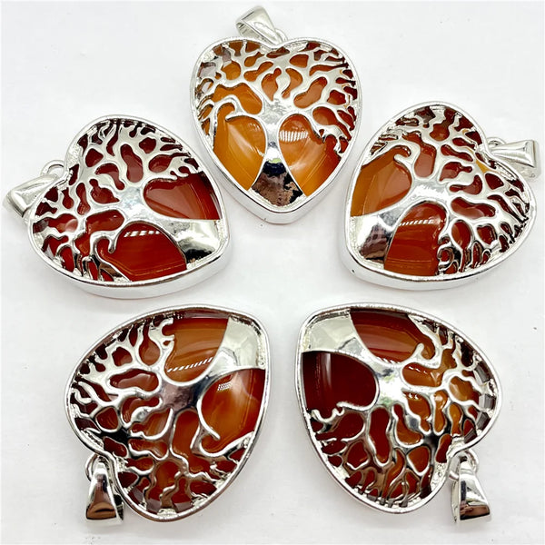 Mixed Crystal Quartz Tree Pendants-ToShay.org