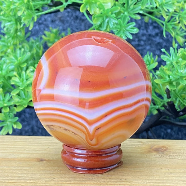 Red Striped Agate Ball-ToShay.org