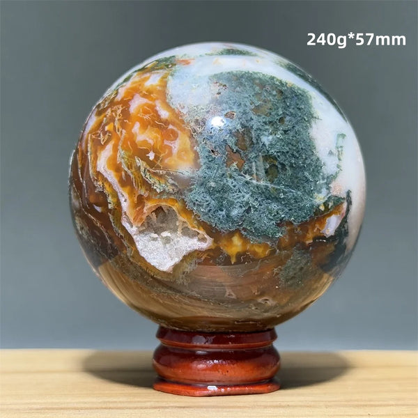 Red Moss Crystal Agate Ball-ToShay.org