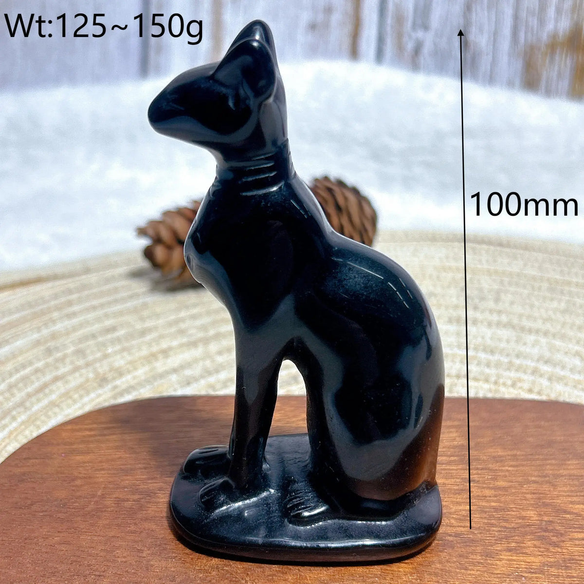 Black Obsidian Egyptian Cat-ToShay.org