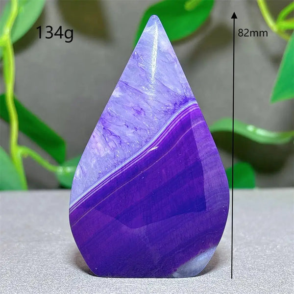 Violet Striped Agate Flame-ToShay.org