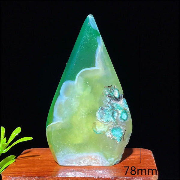 Green Flower Agate Flame-ToShay.org