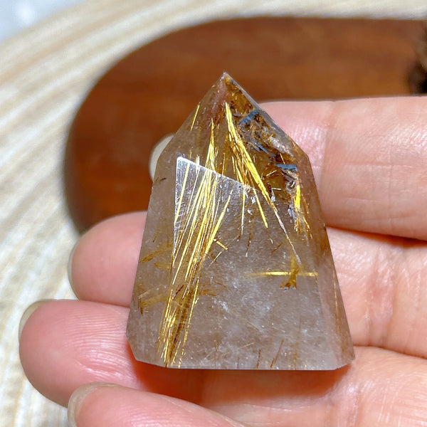 Gold Rutilated Crystal Point-ToShay.org