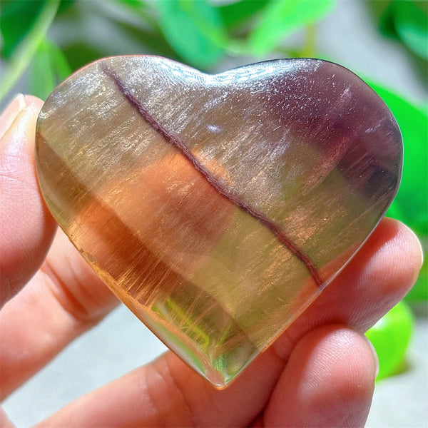 Rainbow Fluorite Heart-ToShay.org