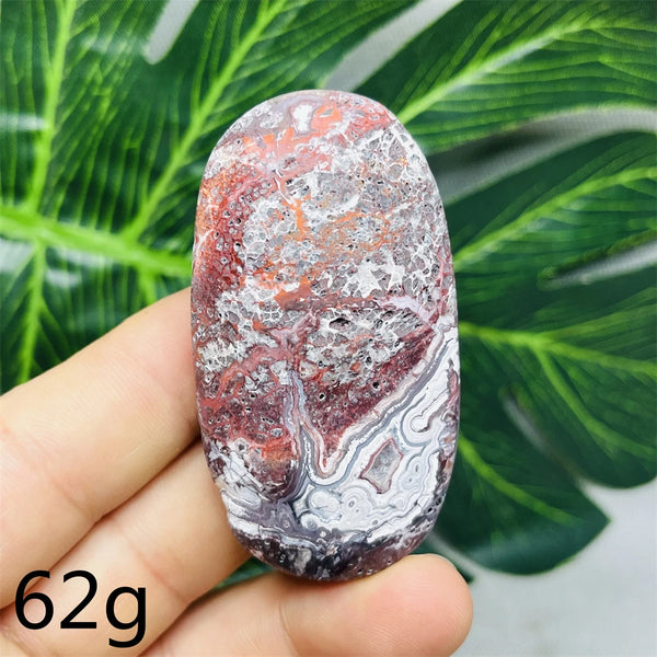Red Crazy Agate Palm Stone-ToShay.org