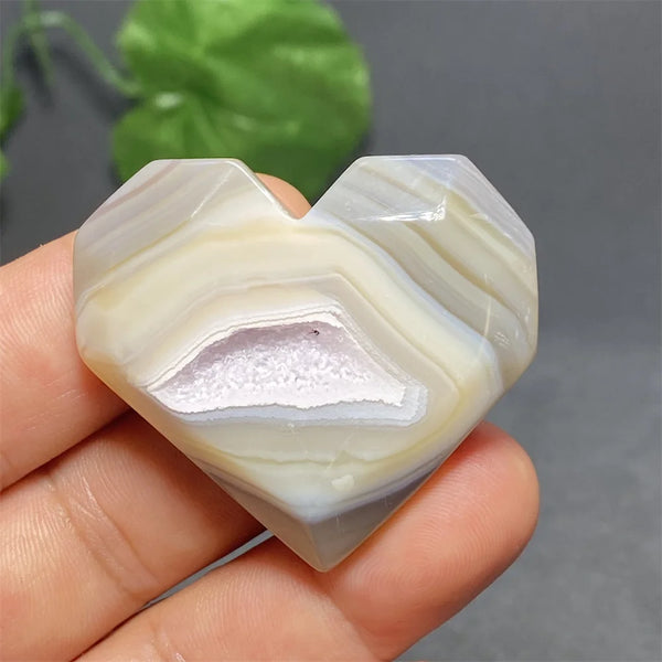 Blue Striped Agate Heart-ToShay.org