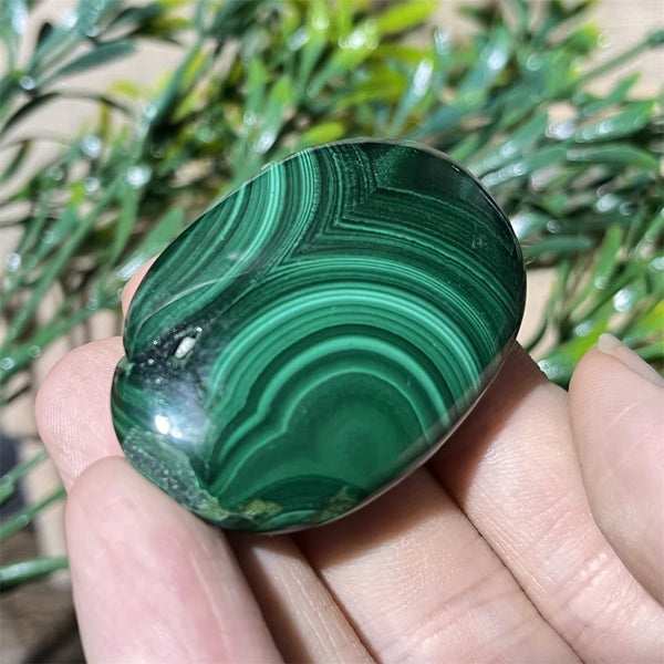 Green Malachite Palm Stone-ToShay.org