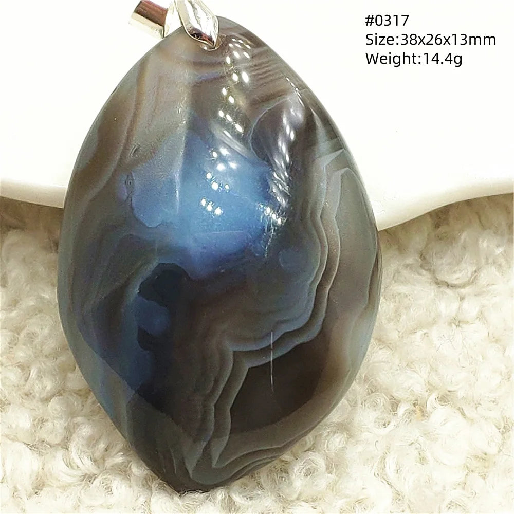Grey Brown Agate Pendant-ToShay.org