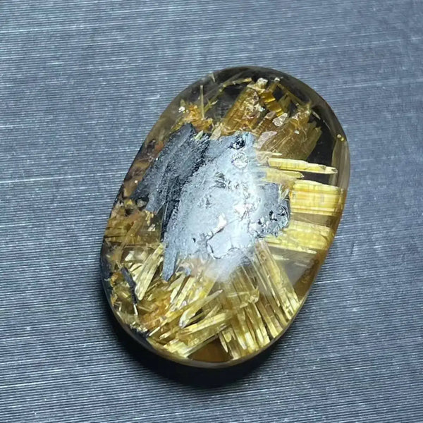 Gold Rutilated Quartz Pendant-ToShay.org