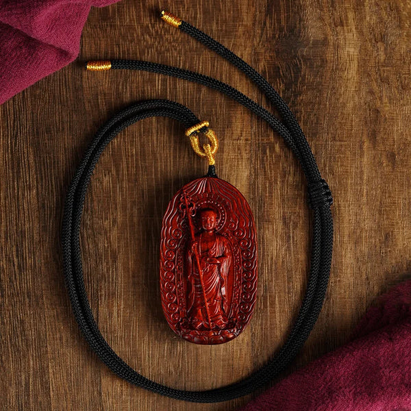 Red Rosewood Buddha Pendant-ToShay.org
