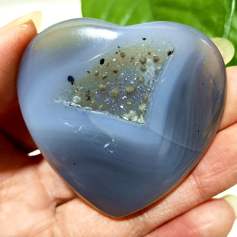 Grey Drusy Agate Heart-ToShay.org