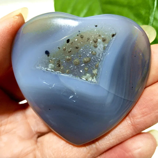 Grey Agate Drusy Heart-ToShay.org