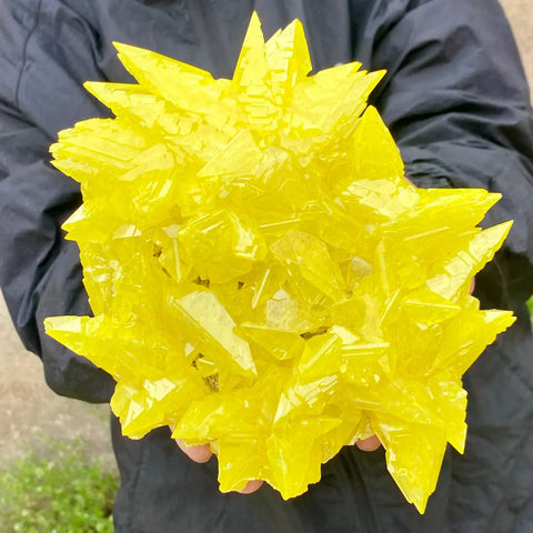Yellow Sulfur Crystal Quartz-ToShay.org
