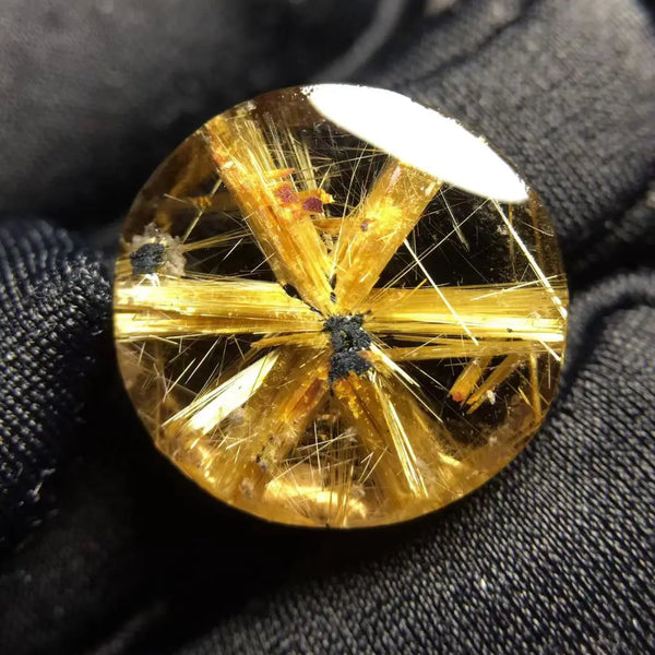 Gold Rutilated Quartz Pendant-ToShay.org