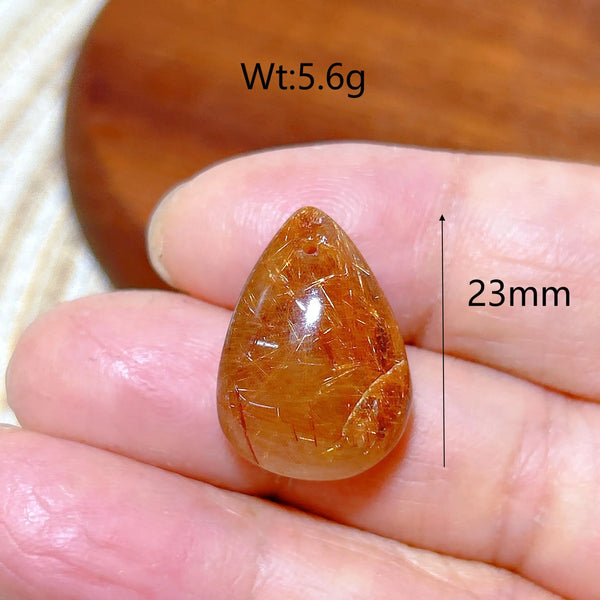 Gold Rutilated Crystal Pendant-ToShay.org