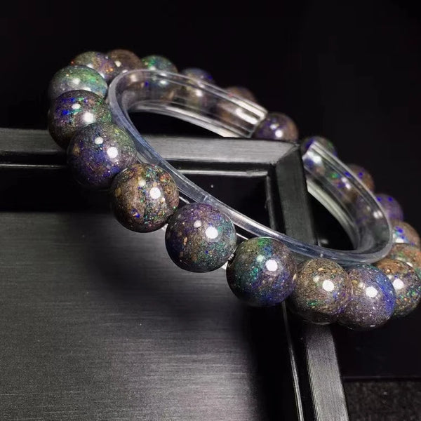 Black Opal Bead Bracelet-ToShay.org