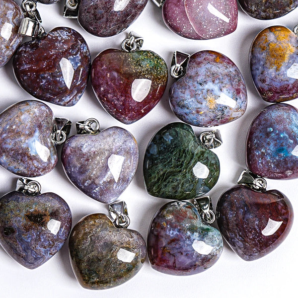 Green Moss Agate Hearts-ToShay.org