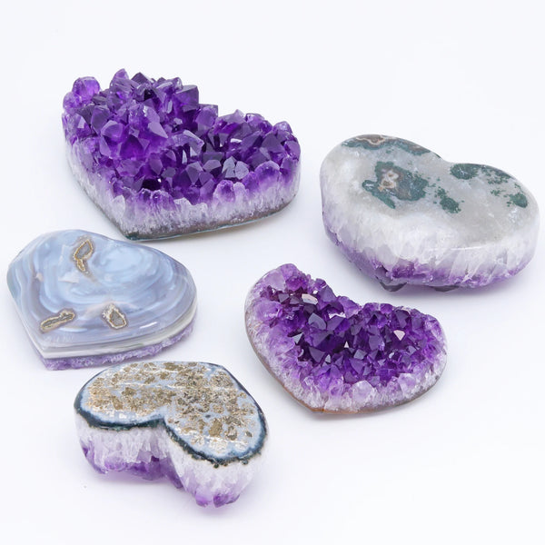 Purple Agate Amethyst Heart-ToShay.org
