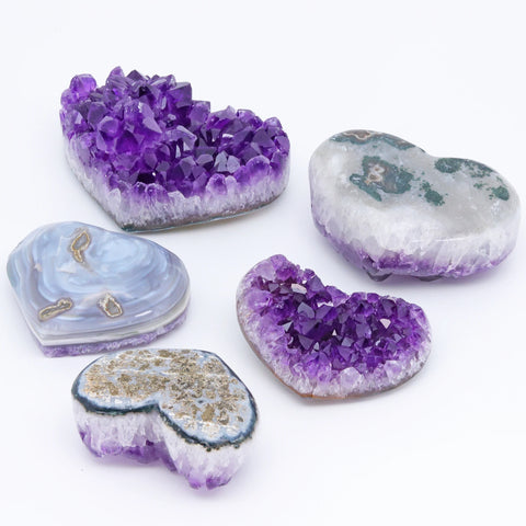 Purple Agate Amethyst Heart-ToShay.org