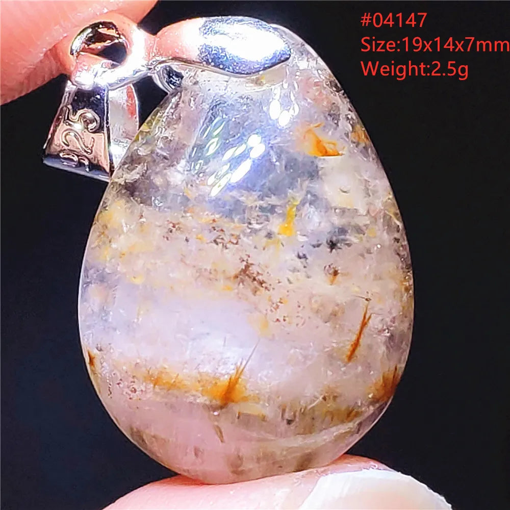 Purple Rutilated Auralite Pendant-ToShay.org