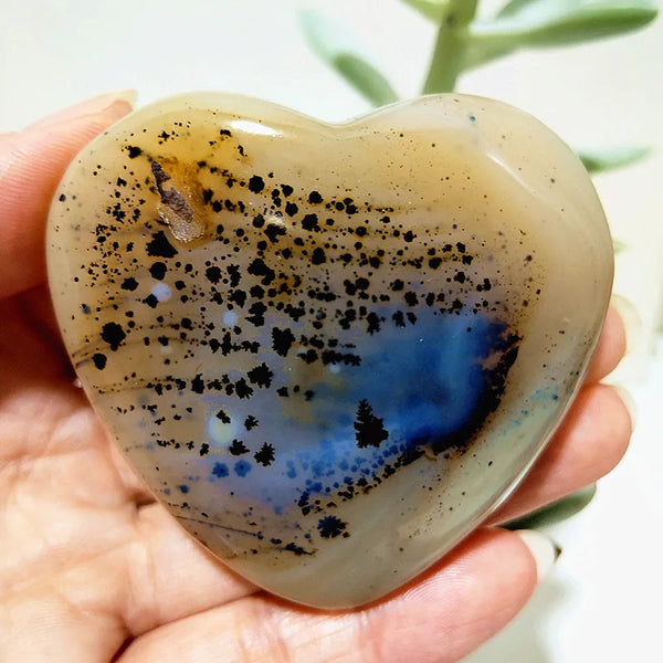 Yellow Moss Agate Heart-ToShay.org
