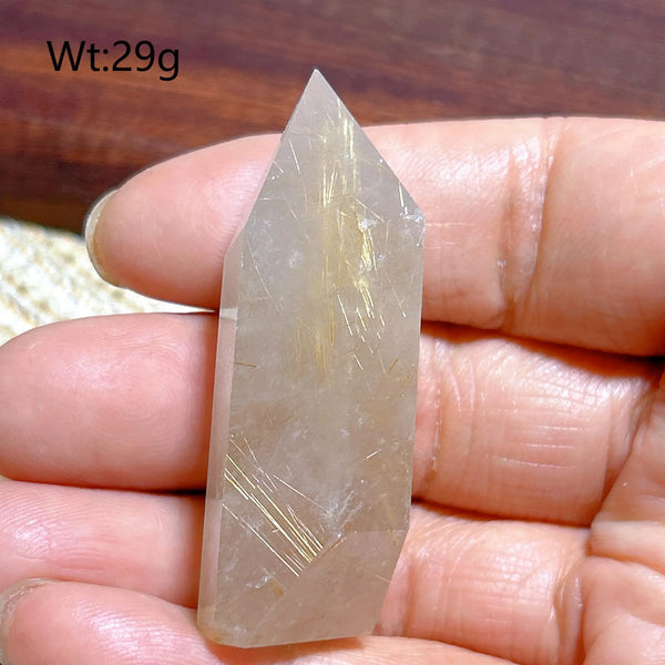 Gold Rutilated Crystal Point-ToShay.org